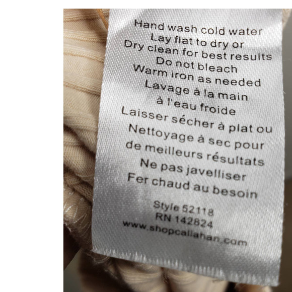 Callahan Knit Wear Bo Wide Leg Ribbed Pants in Cream - Picture 11 of 12